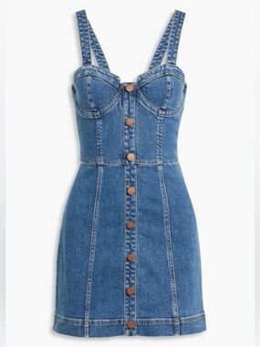Alice + Olivia Blue Denim Jeans with Black Lining